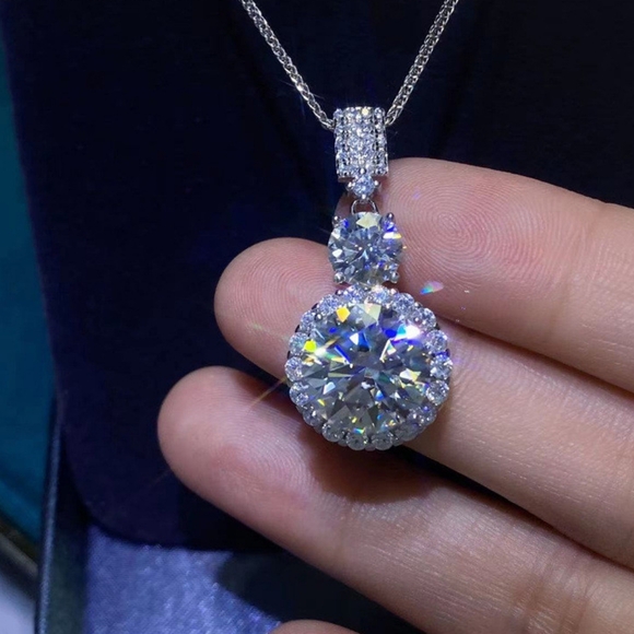 18k gold 11ct diamond necklace - Picture 5 of 11